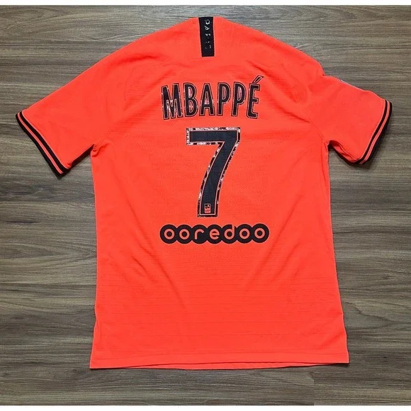 Nike Jordan Paris Saint-Germain PSG 19/20 Mbappe #7 Vaporknit Soccer Jersey Sz L - Picture 11 of 13
